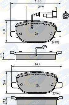 Comline CBP11769 - Kit pastiglie freno, Freno a disco autozon.pro