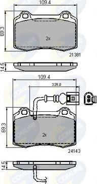 Comline CBP11737 - Kit pastiglie freno, Freno a disco autozon.pro