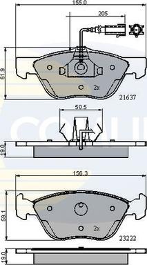 Comline CBP11772 - Kit pastiglie freno, Freno a disco autozon.pro