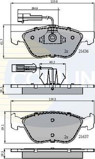 Comline CBP1897 - Kit pastiglie freno, Freno a disco autozon.pro