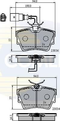 Comline CBP1874 - Kit pastiglie freno, Freno a disco autozon.pro