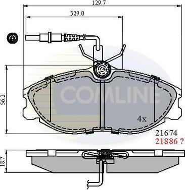 Comline CBP1340 - Kit pastiglie freno, Freno a disco autozon.pro