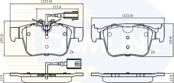 Comline CBP12426 - Kit pastiglie freno, Freno a disco autozon.pro