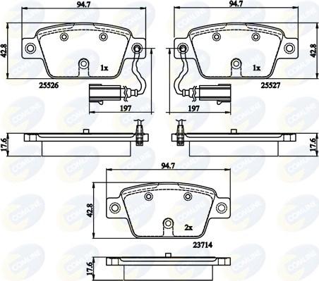 Comline CBP12154 - Kit pastiglie freno, Freno a disco autozon.pro