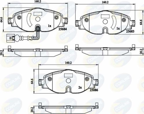 Comline CBP12158 - Kit pastiglie freno, Freno a disco autozon.pro