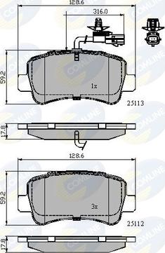 Comline CBP12105 - Kit pastiglie freno, Freno a disco autozon.pro