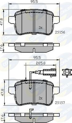 Comline CBP12103 - Kit pastiglie freno, Freno a disco autozon.pro