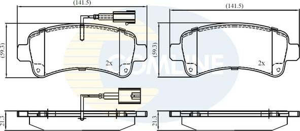 Comline CBP12395 - Kit pastiglie freno, Freno a disco autozon.pro