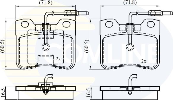 Comline CBP1231 - Kit pastiglie freno, Freno a disco autozon.pro