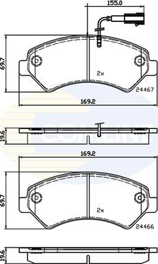 Comline CBP12247 - Kit pastiglie freno, Freno a disco autozon.pro