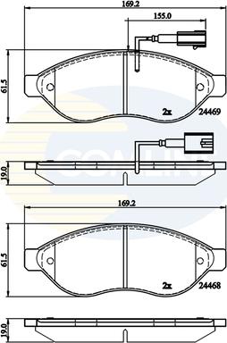 Comline CBP12227 - Kit pastiglie freno, Freno a disco autozon.pro