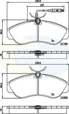 Comline CBP1275 - Kit pastiglie freno, Freno a disco autozon.pro