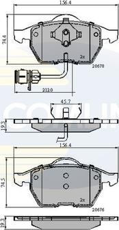 Comline CBP1715 - Kit pastiglie freno, Freno a disco autozon.pro