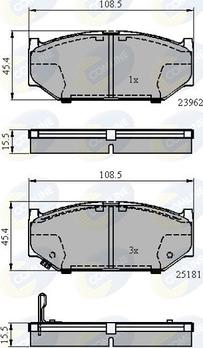 Comline CBP3998 - Kit pastiglie freno, Freno a disco autozon.pro