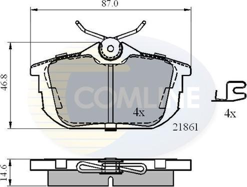 Comline CBP3945 - Kit pastiglie freno, Freno a disco autozon.pro