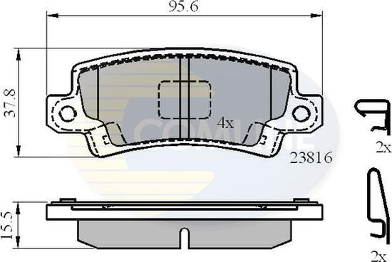 Comline CBP3942 - Kit pastiglie freno, Freno a disco autozon.pro