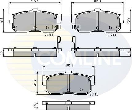 Comline CBP3955 - Kit pastiglie freno, Freno a disco autozon.pro