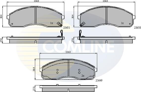 Comline CBP3968 - Kit pastiglie freno, Freno a disco autozon.pro