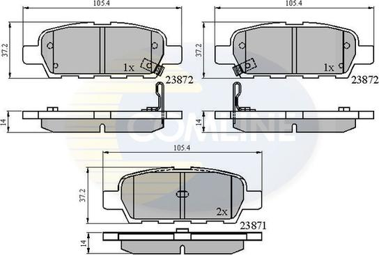 Comline CBP3912 - Kit pastiglie freno, Freno a disco autozon.pro