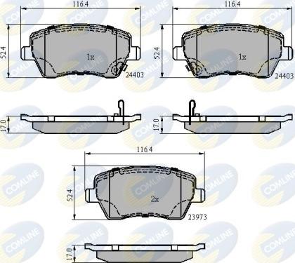 Comline CBP3984 - Kit pastiglie freno, Freno a disco autozon.pro