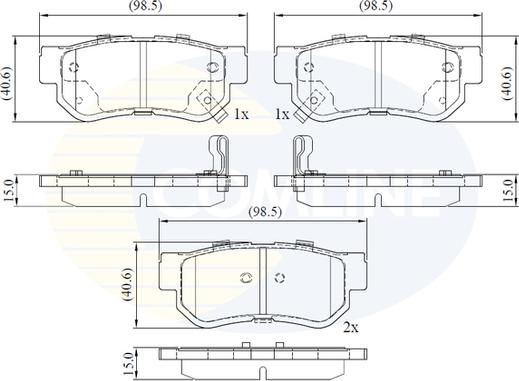 Comline CBP3935 - Kit pastiglie freno, Freno a disco autozon.pro