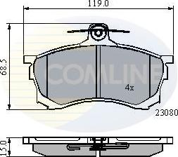 Comline CBP3452 - Kit pastiglie freno, Freno a disco autozon.pro