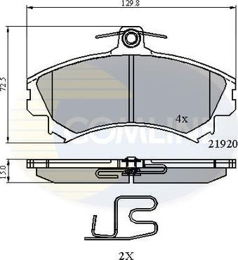 Comline CBP3462 - Kit pastiglie freno, Freno a disco autozon.pro