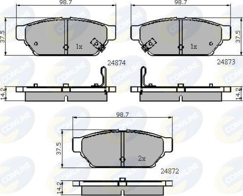 Comline CBP3405 - Kit pastiglie freno, Freno a disco autozon.pro