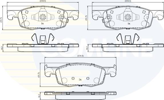 Comline CBP34024 - Kit pastiglie freno, Freno a disco autozon.pro