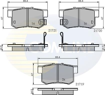 Comline CBP3471 - Kit pastiglie freno, Freno a disco autozon.pro