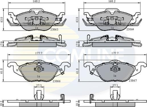 Comline CBP3584 - Kit pastiglie freno, Freno a disco autozon.pro