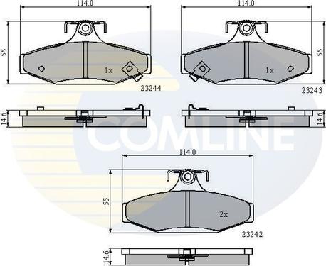 Comline CBP3586 - Kit pastiglie freno, Freno a disco autozon.pro