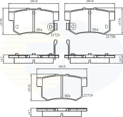 Comline CBP36049 - Kit pastiglie freno, Freno a disco autozon.pro