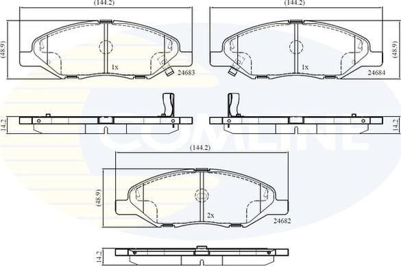 Comline CBP36044 - Kit pastiglie freno, Freno a disco autozon.pro