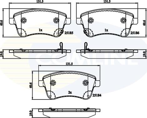 Comline CBP36047 - Kit pastiglie freno, Freno a disco autozon.pro