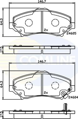 Comline CBP36066 - Kit pastiglie freno, Freno a disco autozon.pro