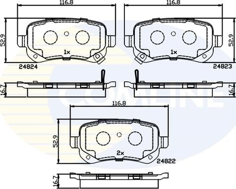 Comline CBP36067 - Kit pastiglie freno, Freno a disco autozon.pro