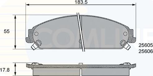 Comline CBP36086 - Kit pastiglie freno, Freno a disco autozon.pro