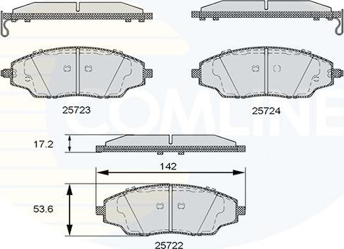 Comline CBP36083 - Kit pastiglie freno, Freno a disco autozon.pro