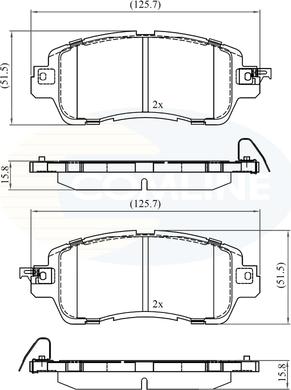 Comline CBP36115 - Kit pastiglie freno, Freno a disco autozon.pro