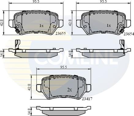 Comline CBP31551 - Kit pastiglie freno, Freno a disco autozon.pro