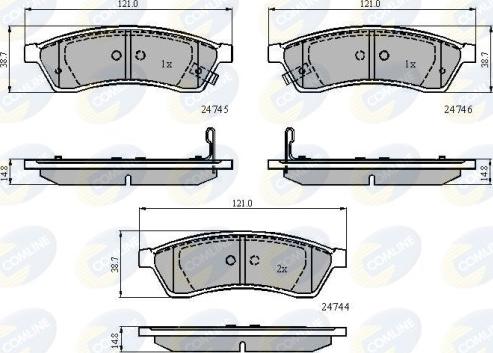 Comline CBP31568 - Kit pastiglie freno, Freno a disco autozon.pro