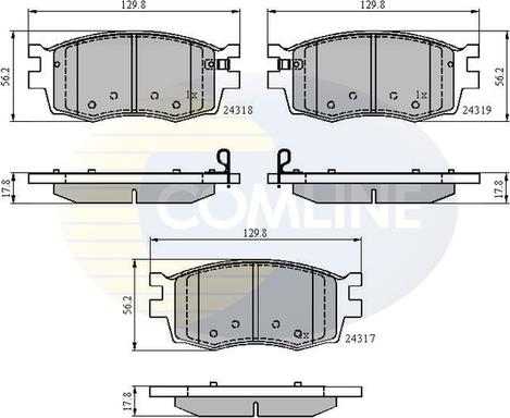 Comline CBP31519 - Kit pastiglie freno, Freno a disco autozon.pro