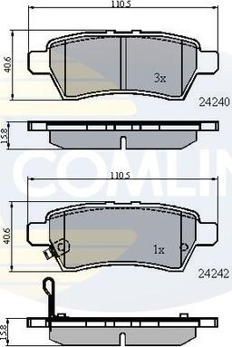 Comline CBP31518 - Kit pastiglie freno, Freno a disco autozon.pro