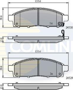 Comline CBP31584 - Kit pastiglie freno, Freno a disco autozon.pro