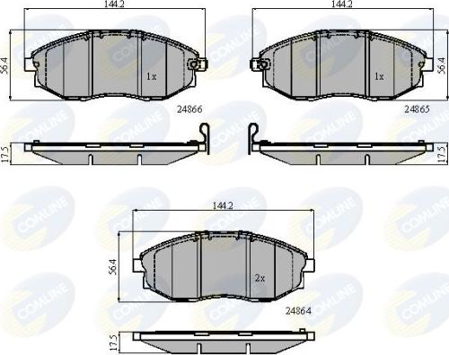 Comline CBP31585 - Kit pastiglie freno, Freno a disco autozon.pro