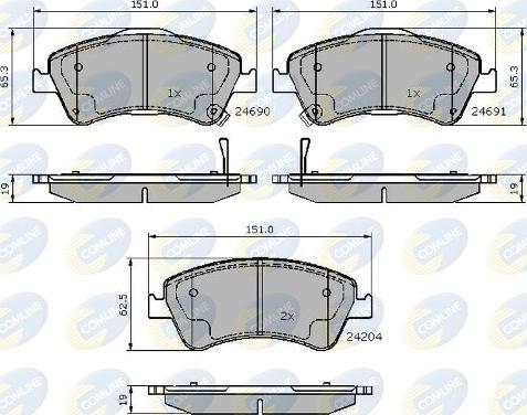 Comline CBP31588 - Kit pastiglie freno, Freno a disco autozon.pro