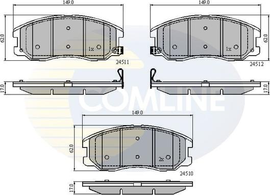 Comline CBP31582 - Kit pastiglie freno, Freno a disco autozon.pro