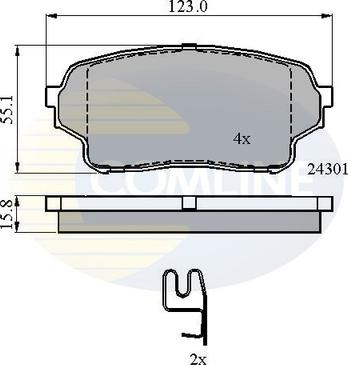 Comline CBP31523 - Kit pastiglie freno, Freno a disco autozon.pro