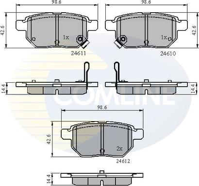 Comline CBP31579 - Kit pastiglie freno, Freno a disco autozon.pro